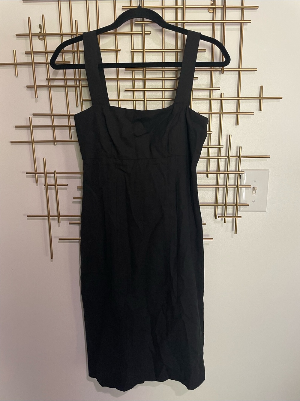 Theory Classic Black Square-Neck Dress